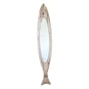 Kirklands Home Decorative Mirrors|Carved Wooden Fish Wall Mirror