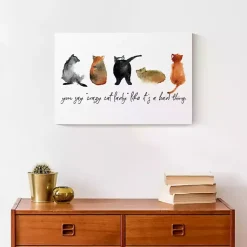Kirklands Home Wall Quotes & Signs|Cat Lady Canvas Art Print, 18x12 in.