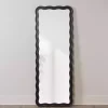 Kirklands Home Decorative Mirrors|Catorina Black Wavy Leaner Mirror