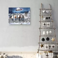 Clearance Cats Under Starry Sky Christmas Canvas Art Print Christmas Art & Wall Decor