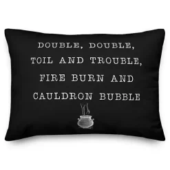 Outlet Cauldron Bubble Throw Pillow Halloween
