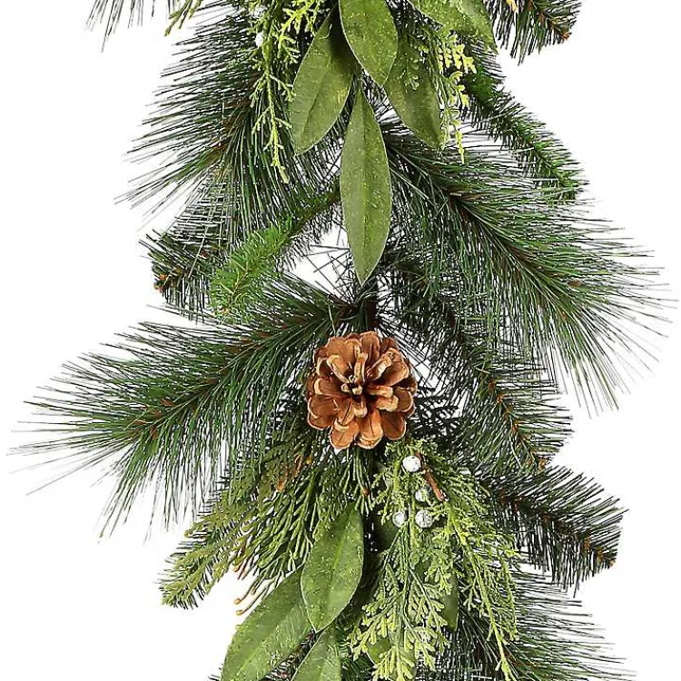 Hot Cedar and Bayleaf Pinecone Garland Christmas Arrangements & Garland