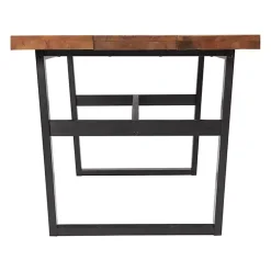 Kirklands Home Dining Tables|Cedar Wood and Black Metal Dining Table Brown