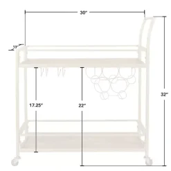 Kirklands Home Kitchen Islands & Bar Carts|Celeste Gold Metal and Wood Bar Cart