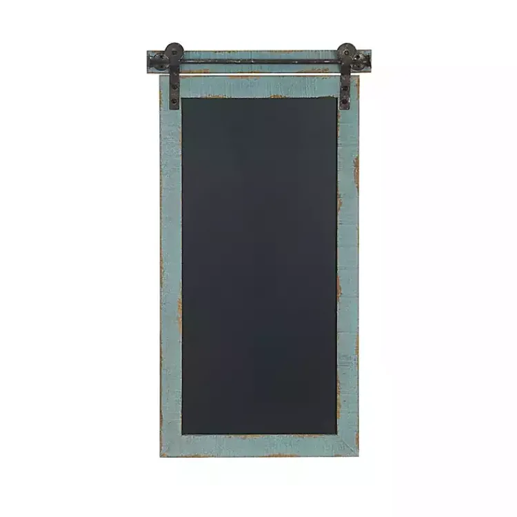 Hot Cerulean Distressed Blackboard Wall Plaque Memo & Chalkboards