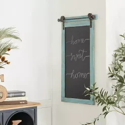 Hot Cerulean Distressed Blackboard Wall Plaque Memo & Chalkboards