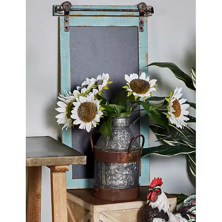 Hot Cerulean Distressed Blackboard Wall Plaque Memo & Chalkboards