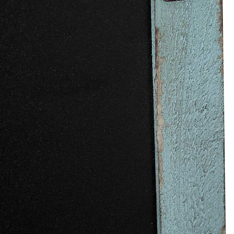 Hot Cerulean Distressed Blackboard Wall Plaque Memo & Chalkboards