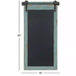 Hot Cerulean Distressed Blackboard Wall Plaque Memo & Chalkboards