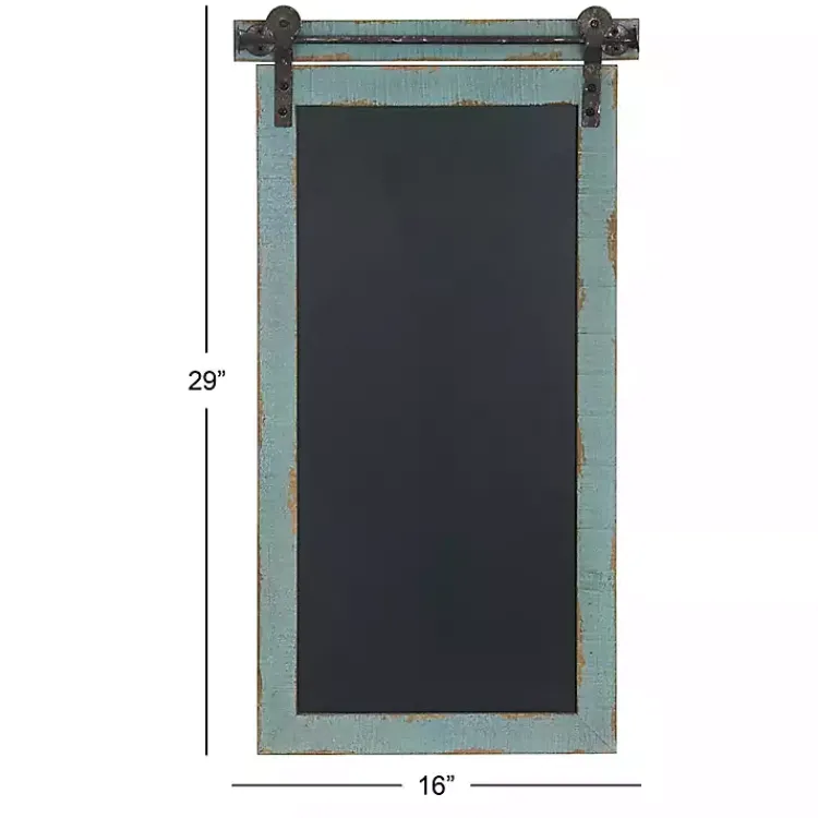 Hot Cerulean Distressed Blackboard Wall Plaque Memo & Chalkboards
