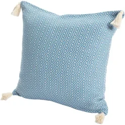 Outlet Cerulean Chevron Organic Cotton Throw Pillow Pillows