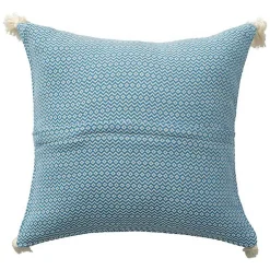 Outlet Cerulean Chevron Organic Cotton Throw Pillow Pillows