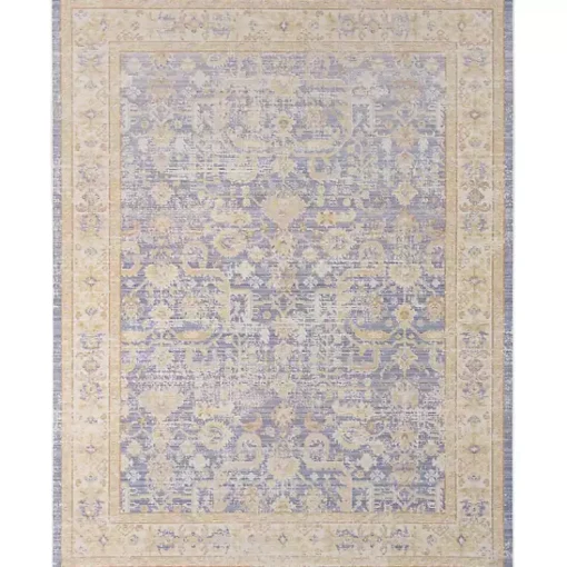 Kirklands Home Accent Rugs|Cerulean Vintage Border Accent Rug