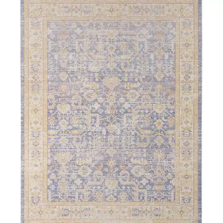 Kirklands Home Area Rugs|Cerulean Vintage Border Area Rug, 5x7 Blue