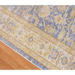 Kirklands Home Area Rugs|Cerulean Vintage Border Area Rug, 5x7 Blue