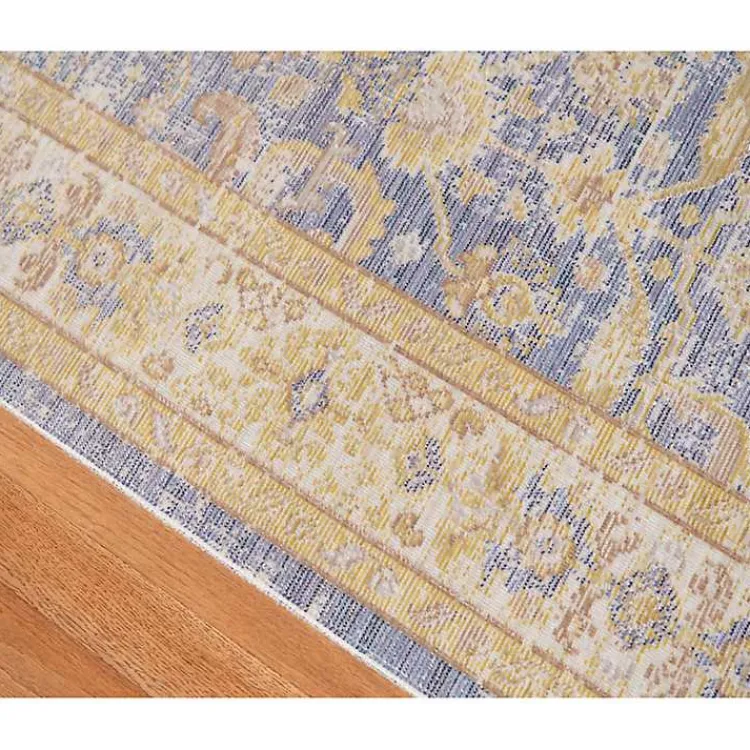 Kirklands Home Area Rugs|Cerulean Vintage Border Area Rug, 5x7 Blue