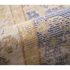 Kirklands Home Area Rugs|Cerulean Vintage Border Area Rug, 5x7 Blue