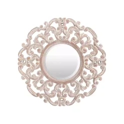 Kirklands Home Decorative Mirrors|Champagne Abstract Wood Mirror