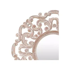Kirklands Home Decorative Mirrors|Champagne Abstract Wood Mirror
