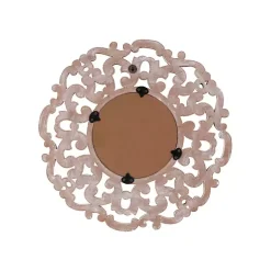 Kirklands Home Decorative Mirrors|Champagne Abstract Wood Mirror