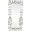 Kirklands Home Decorative Mirrors|Champagne Gold Rectangular Modern Wall Mirror