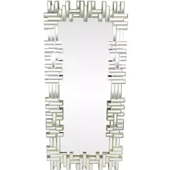 Kirklands Home Decorative Mirrors|Champagne Gold Rectangular Modern Wall Mirror