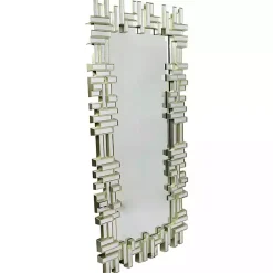 Kirklands Home Decorative Mirrors|Champagne Gold Rectangular Modern Wall Mirror