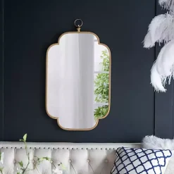 Kirklands Home Decorative Mirrors|Champagne Notched Corners Mirror