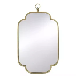 Kirklands Home Decorative Mirrors|Champagne Notched Corners Mirror