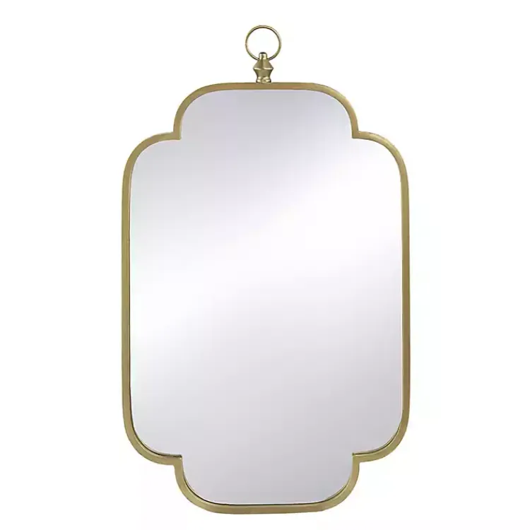 Kirklands Home Decorative Mirrors|Champagne Notched Corners Mirror