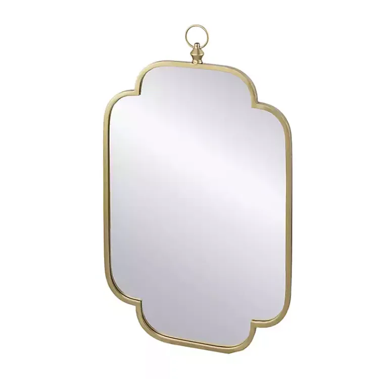 Kirklands Home Decorative Mirrors|Champagne Notched Corners Mirror