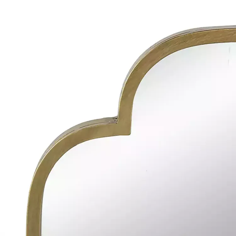 Kirklands Home Decorative Mirrors|Champagne Notched Corners Mirror