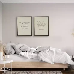 Kirklands Home Wall Quotes & Signs|Change the World Dr. Seuss Quote Framed Art Print Tan