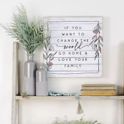 Kirklands Home Wall Quotes & Signs|Change the World Wall Plaque