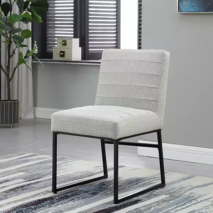 Kirklands Home Dining Chairs|Channeled Woven Dining Chair Gray