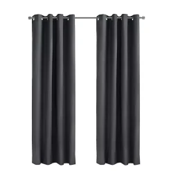 Kirklands Home Curtains & Drapes|Charcoal Alpine Blackout Curtain Panel, 108 in. Gray