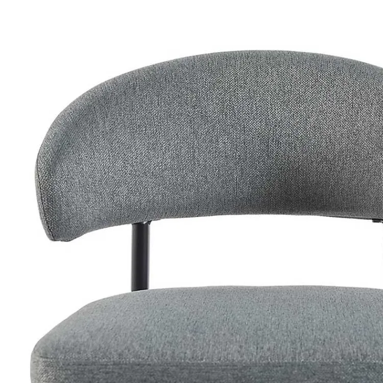 Kirklands Home Dining Chairs|Charcoal and Black Curved Dining Chairs, Set of 2 Gray