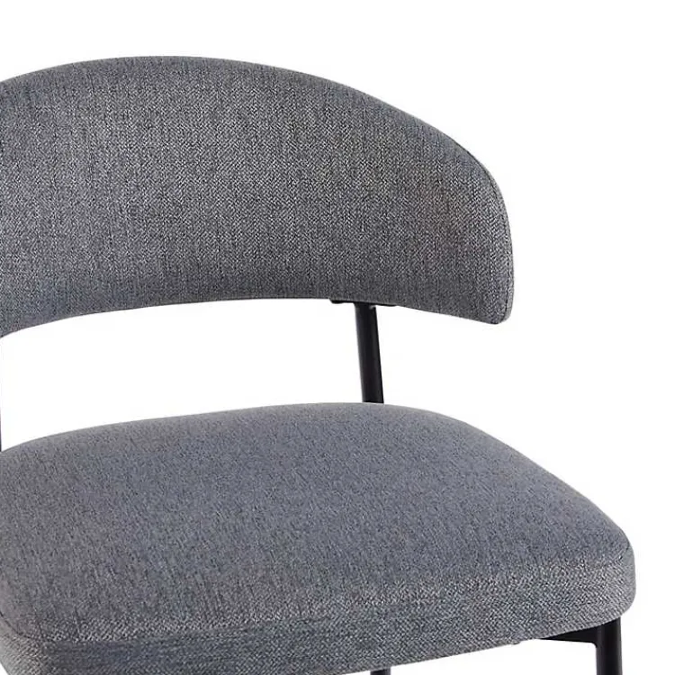 Kirklands Home Bar Stools & Counter Height Stools|Charcoal and Black Curved Counter Stools, Set of 2 Gray