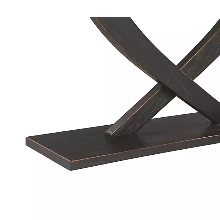 Kirklands Home Console Tables|Charcoal Ramus Console Table Black