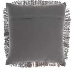 Sale Charcoal Diamond Fringe Throw Pillow Pillows