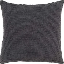 Sale Charcoal Subtle Striped Oversized Pillow Pillows