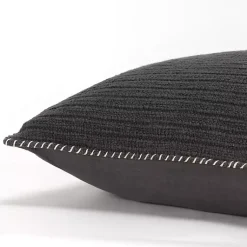 Sale Charcoal Subtle Striped Oversized Pillow Pillows