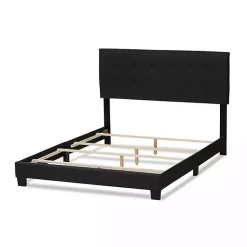 Kirklands Home Beds & Headboards|Charcoal Tufted Modern Queen Bed Gray