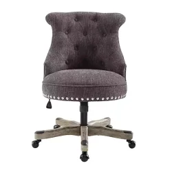 Kirklands Home Office Furniture|Charcoal Miller Tufted Office Chair Gray
