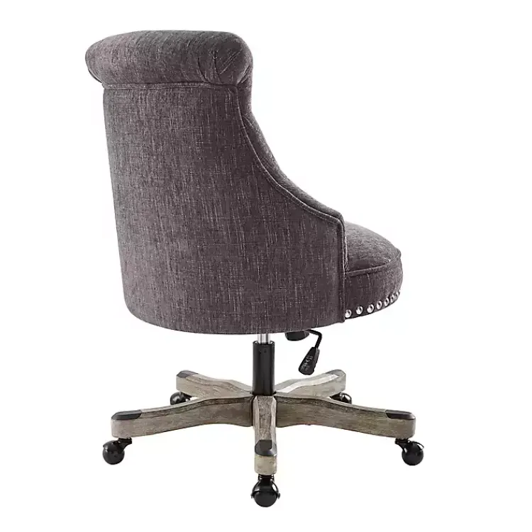 Kirklands Home Office Furniture|Charcoal Miller Tufted Office Chair Gray