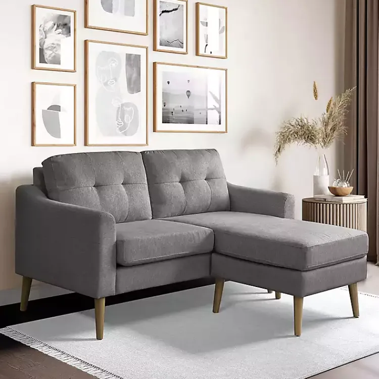 Kirklands Home Sofas & Loveseats|Charcoal 2-pc. Loveseat & Ottoman Set Gray