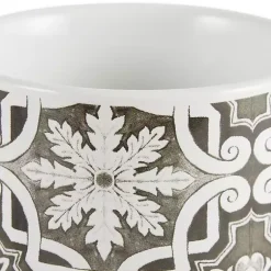 Kirklands Home Kitchen Storage|Charcoal Tile 3-pc. Bamboo Lid Jar Set