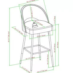 Kirklands Home Bar Stools & Counter Height Stools|Charcoal Upholstered Charli Bar Stools, Set of 2 Gray
