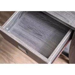 Kirklands Home Console Tables|Charcoal Wood 2-Drawer Console Table Gray