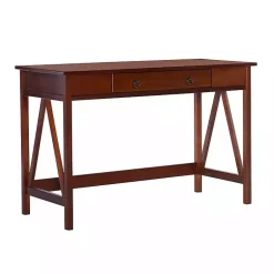 Kirklands Home Office Furniture|Charleston Antique Tobacco Desk Brown